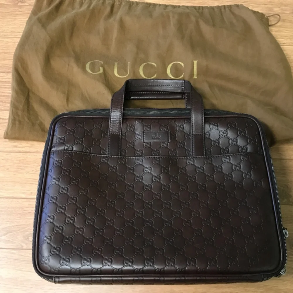 Authentic Gucci GG Supreme Guccissima Briefcase Laptop Bag